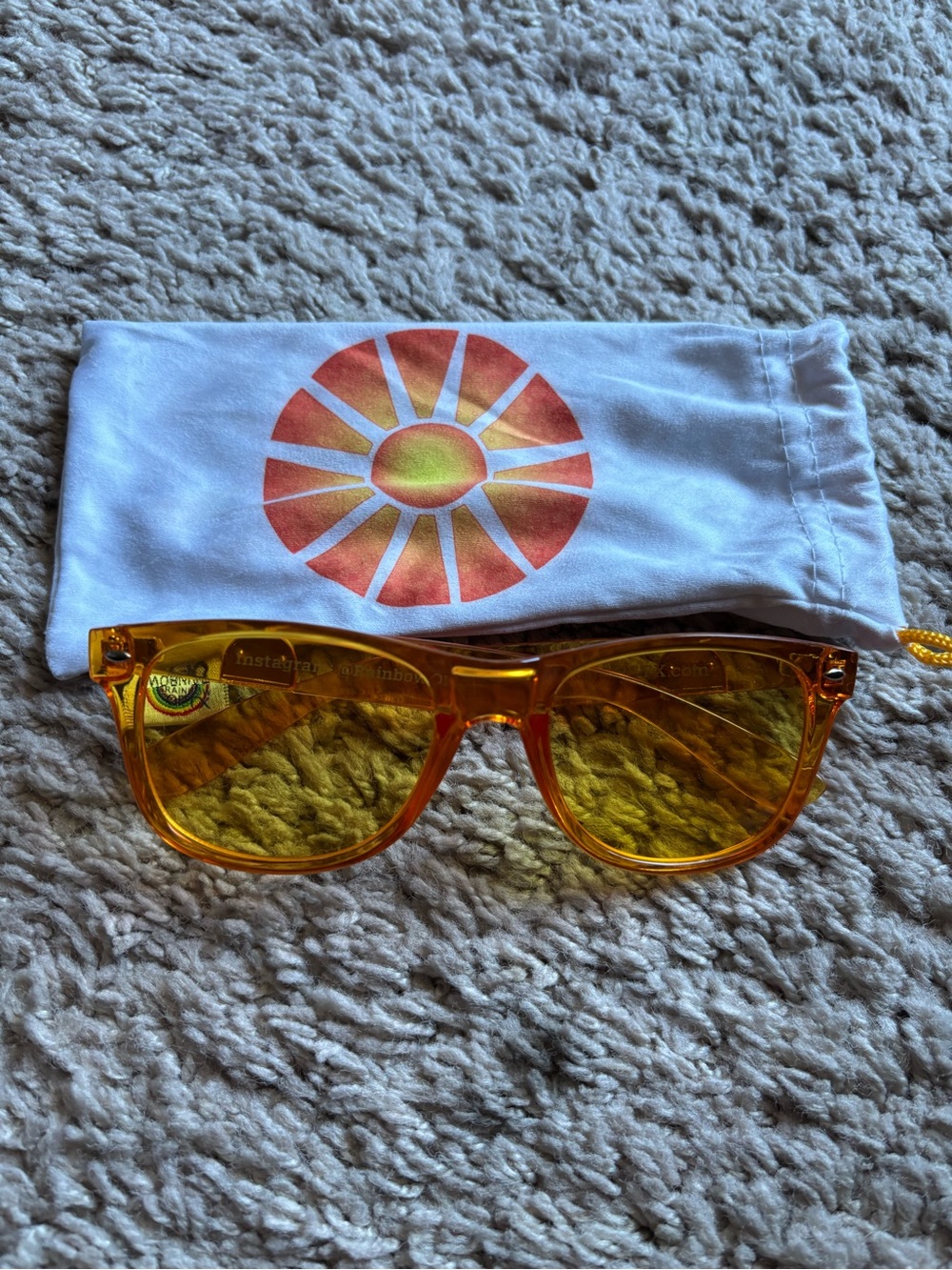 Women Yellow Transparent Sunglasses - Lightweight UV Protection